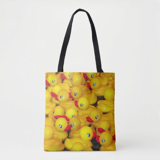 Cutgeel patroon van rubberkokers tote bag (Voorkant)