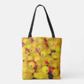 Cutgeel patroon van rubberkokers tote bag (Achterkant)