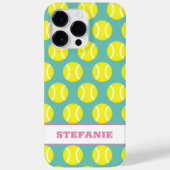 Cutgeel tennisbalpatroon gepersonaliseerd Case-Mate iPhone case (Achterkant)