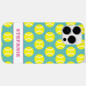 Cutgeel tennisbalpatroon gepersonaliseerd Case-Mate iPhone case (Achterkant (horizontaal))