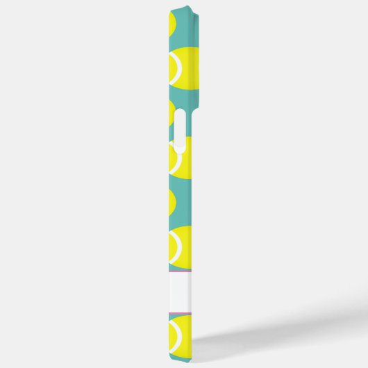 Cutgeel tennisbalpatroon gepersonaliseerd Case-Mate iPhone case (Achterkant / Rechts)