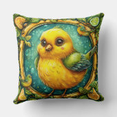 Cutgele vogel kussen (Achterkant)