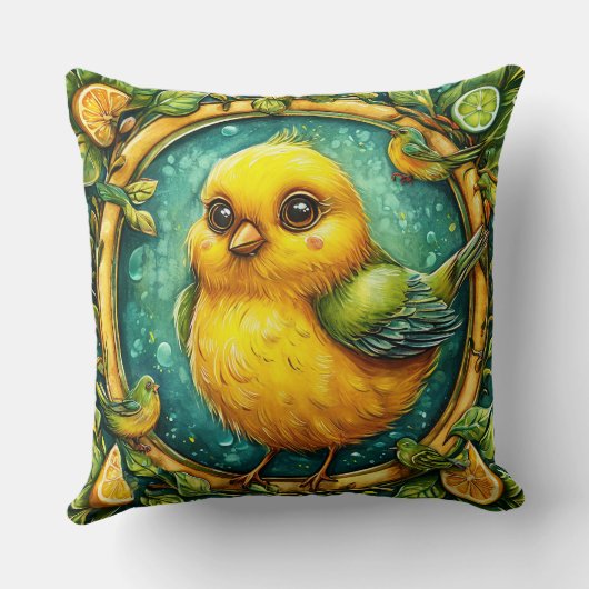 Cutgele vogel kussen (Achterkant)