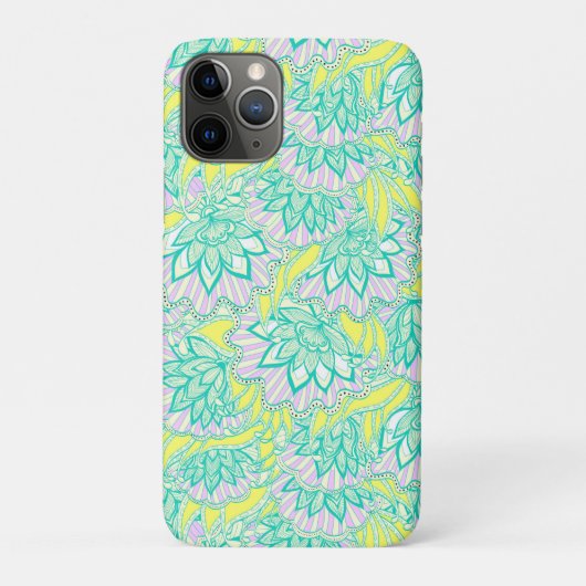 Cutgroen geel floraalpatroon Case-Mate iPhone case (Achterkant)
