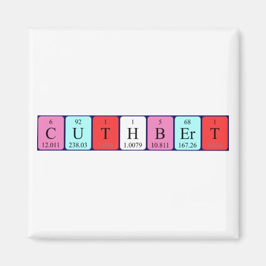 Cuthbert periodieke lijstnaam magnet (Voorkant)