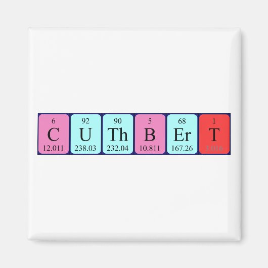 Cuthbert periodieke lijstnaam magnet (Voorkant)