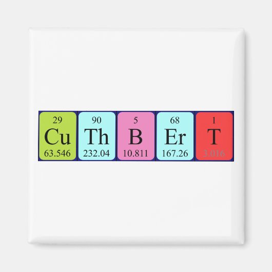 Cuthbert periodieke lijstnaam magnet (Voorkant)