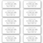 Cuticle Oil 3ml MINI Dropper Bottle Label (Voorkant)