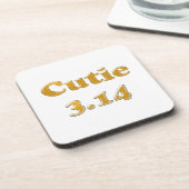 Cutie 3.14 Pi Dag Bier Onderzetter (Linkerzijde)