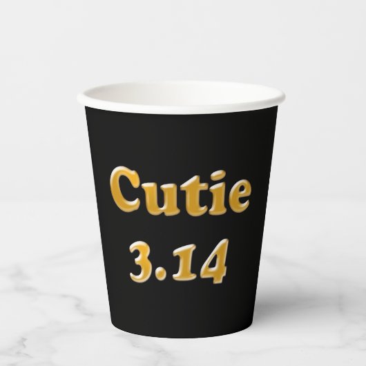 Cutie 3.14 Pi Dag Papieren Bekers (Voorkant)