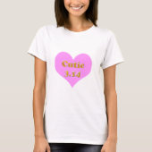 Cutie 3.14 Pi Dag Roze Hartslag T-shirt (Voorkant)