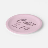 Cutie 3.14 Pi Dag Roze Papieren Bordje (Gekanteld)