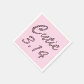 Cutie 3.14 Pi Dag Roze Servet (Hoek)