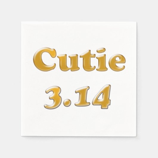 Cutie 3.14 Pi Dag Servetten (Voorkant)