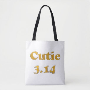 Cutie 3.14 Pi Dag Tote Bag