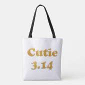 Cutie 3.14 Pi Dag Tote Bag (Achterkant)