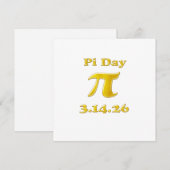 Cutie 3.14 Pi Day Save The Date (Voorkant / Achterkant)