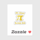 Cutie 3.14 Pi Day Sticker (Vel)