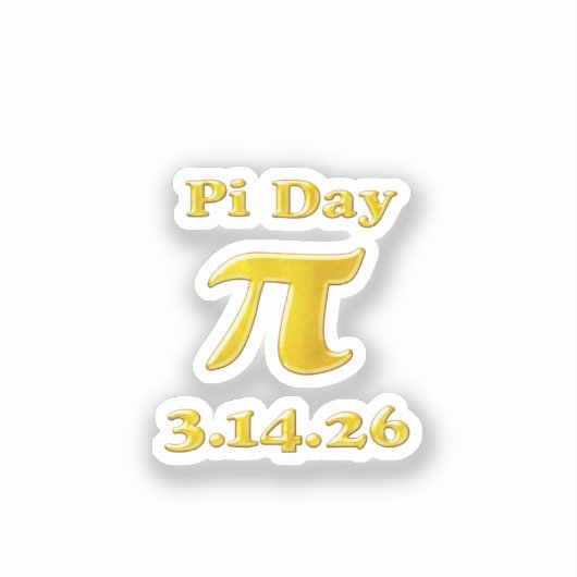 Cutie 3.14 Pi Day Sticker (Voorkant)