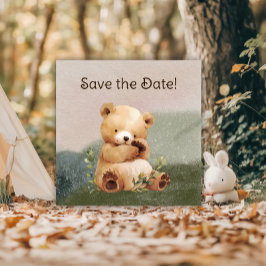 Cutie Baby Beer Waterverf Baby shower Save The Date