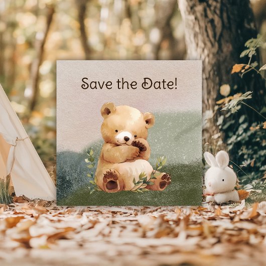 Cutie Baby Beer Waterverf Baby shower Save The Date