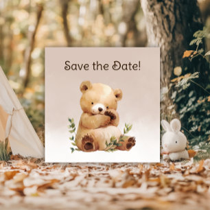 Cutie Baby Beer Waterverf Baby shower Save The Date