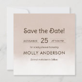 Cutie Baby Beer Waterverf Baby shower Save The Date (Achterkant)