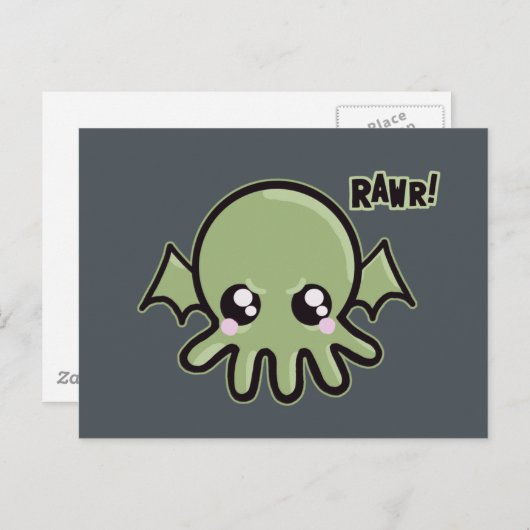 Cutie Baby Cthulhu Briefkaart (Voorkant / Achterkant)