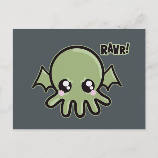 Cutie Baby Cthulhu Briefkaart (Voorkant)