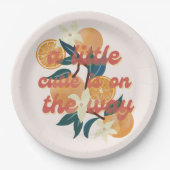 Cutie baby shower thema papier borden papieren bordje (Voorkant)