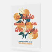 Cutie baby shower welkom acryl bord (Hoek)