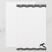 Cutie Bat Stationery met kant Briefpapier (Voorkant / Achterkant)