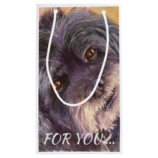 CUTIE BLACK COCK-A-POO MIX KLEIN CADEAUZAKJE (Achterkant)