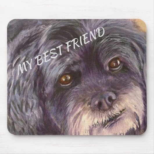 CUTIE BLACK COCK-A-POO MIX MUISMAT (Voorkant)