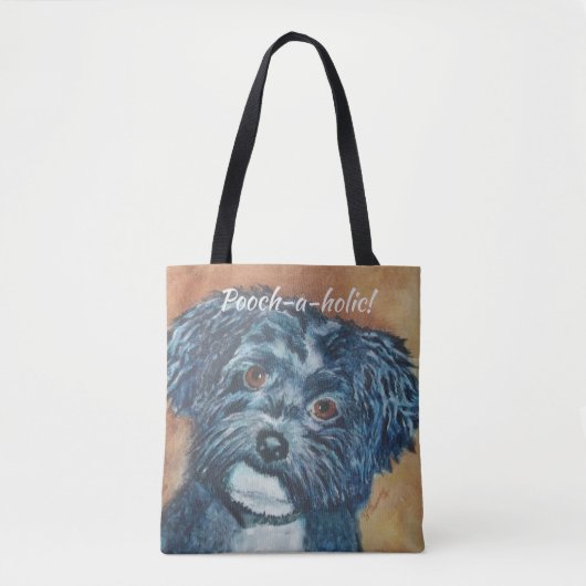 CUTIE BLACK HAVANESE TOTE BAG (Voorkant)