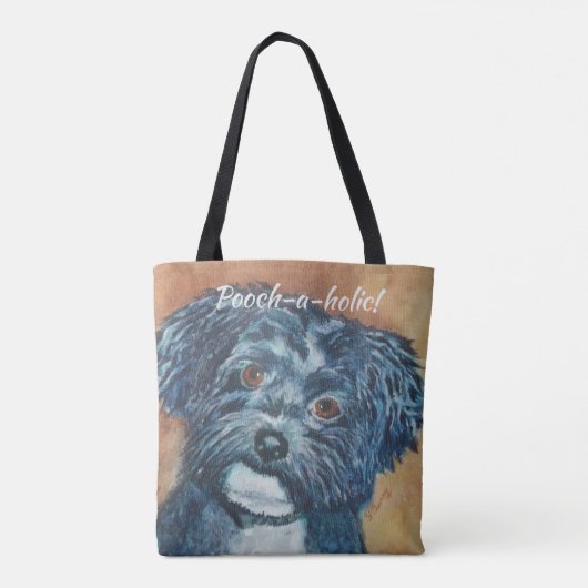 CUTIE BLACK HAVANESE TOTE BAG (Achterkant)