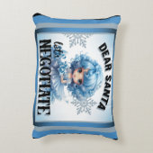 Cutie Blauw Beste Kerstman Kerstkussen Accent Kussen (Achterkant (Verticaal))