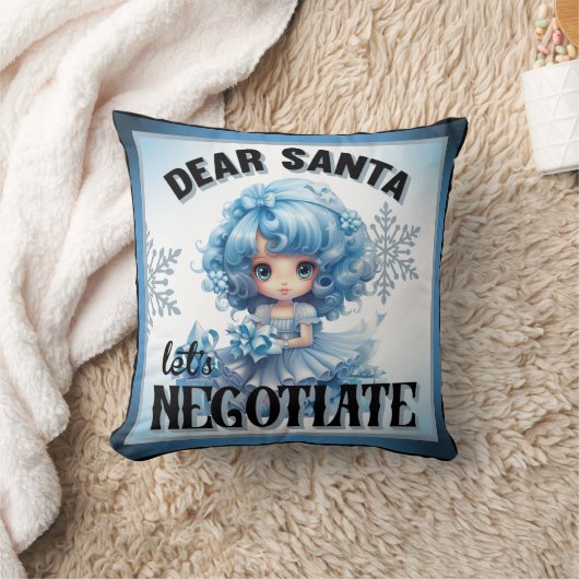 Cutie Blauw Beste Kerstman Kerstkussen Kussen (Deken)