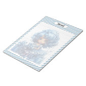 Cutie Blauw Kerstmis Notitieblok (Schuin)