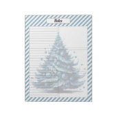 Cutie Blauw Kerstmis Notitieblok (Linkerzijde)