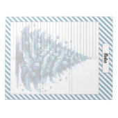 Cutie Blauw Kerstmis Notitieblok (Voorkant)