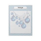 Cutie Blauw Kerstmis Notitieblok (Linkerzijde)