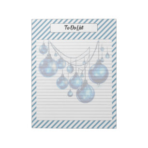 Cutie Blauw Kerstmis Notitieblok