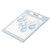 Cutie Blauw Kerstmis Notitieblok (Schuin)