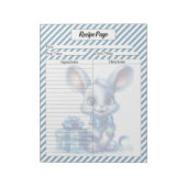 Cutie Blauw Kerstmis Notitieblok (Linkerzijde)