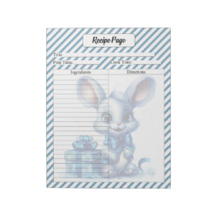 Cutie Blauw Kerstmis Notitieblok