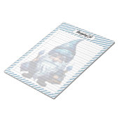 Cutie Blauw Kerstmis Notitieblok (Schuin)