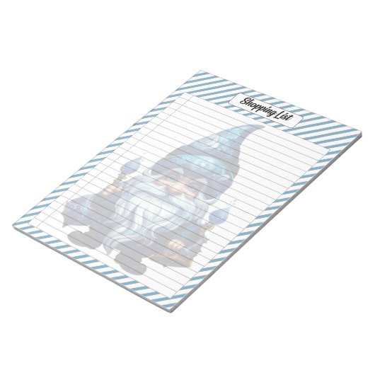 Cutie Blauw Kerstmis Notitieblok (Schuin)