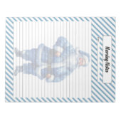 Cutie Blauw Kerstmis Notitieblok (Voorkant)