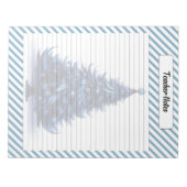 Cutie Blauw Kerstmis Notitieblok (Voorkant)